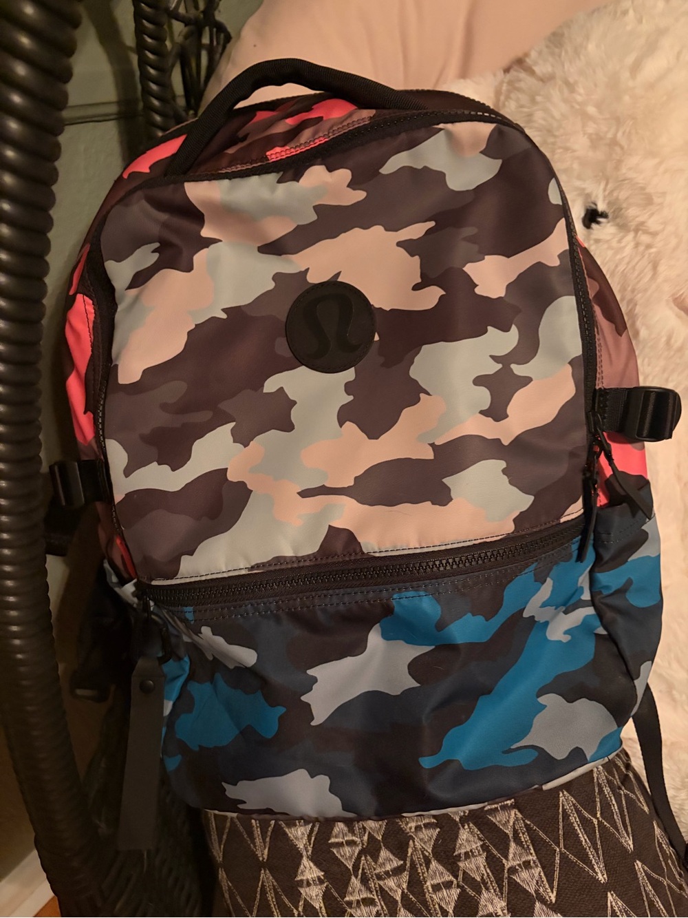 lululemon athletica Camo Backpack in Pink, Blue & Black